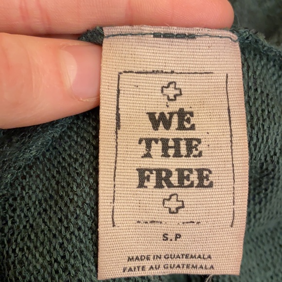 Free people ‘shadow’ green open back sweater - Picture 4 of 4